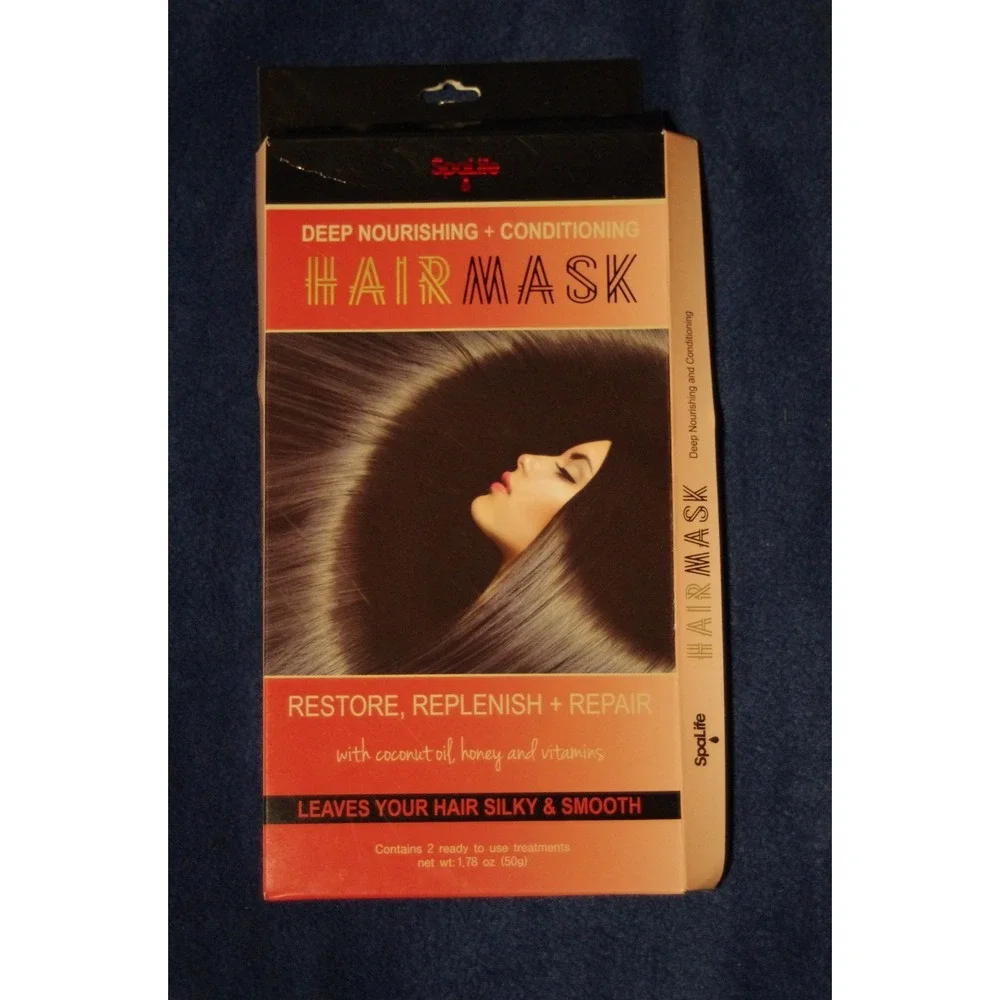 SpaLife Deep Nourishing + Conditioning Hair Mask, 2‎ Ready-to-Use Treatments New